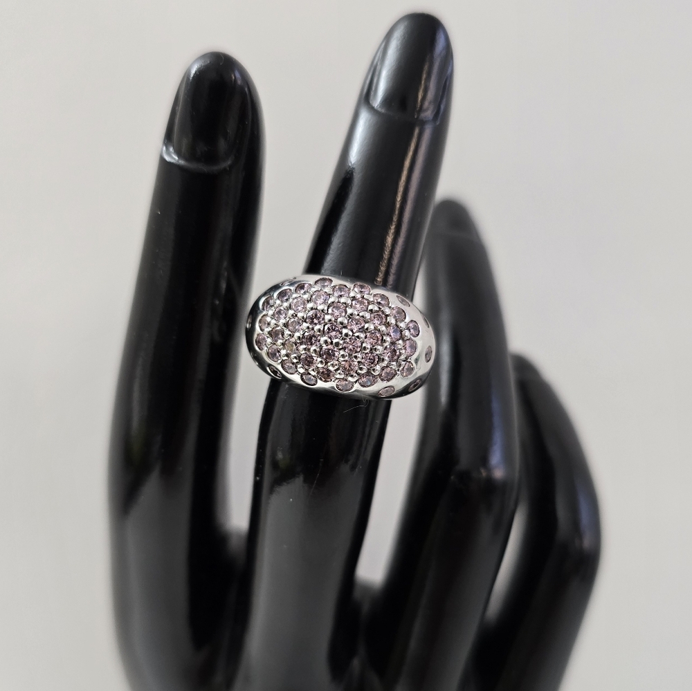 Sterling Silver 925 Elegant Silver Crystal Ring